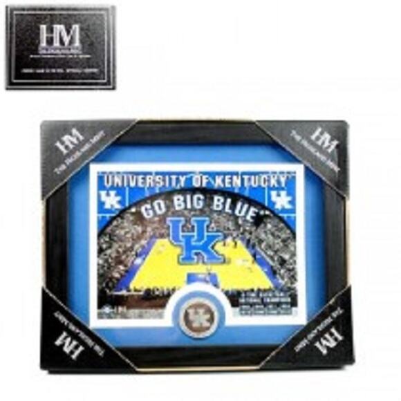 NCAA Kentucky Wildcats Coin Framed Stadium Photo Highland Mint Limited - Picture 1 of 3